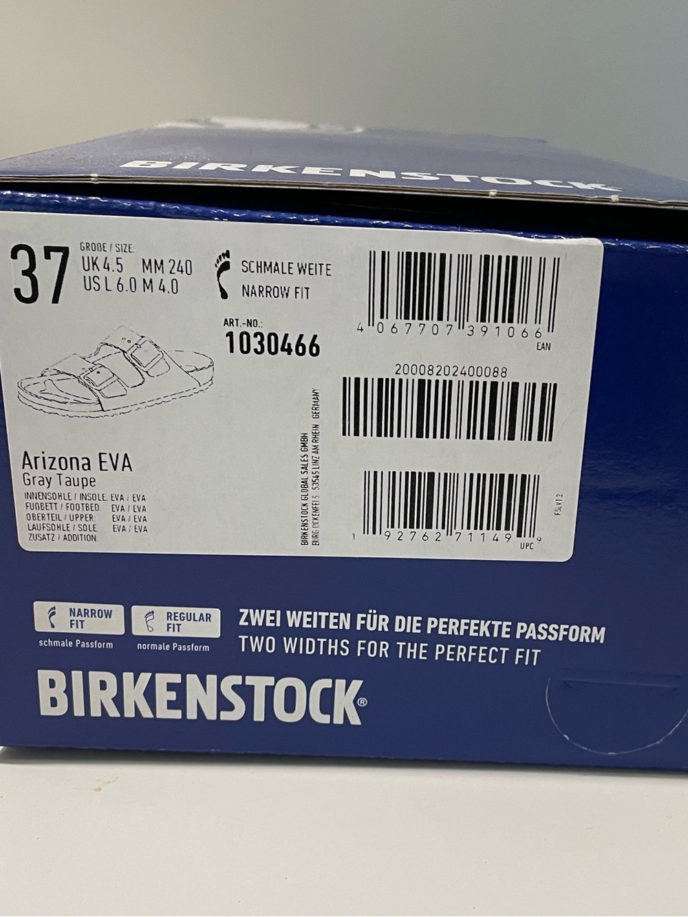 Birkenstock Taupe EVA Arizona Sandal, 37 - Picture 3 of 5